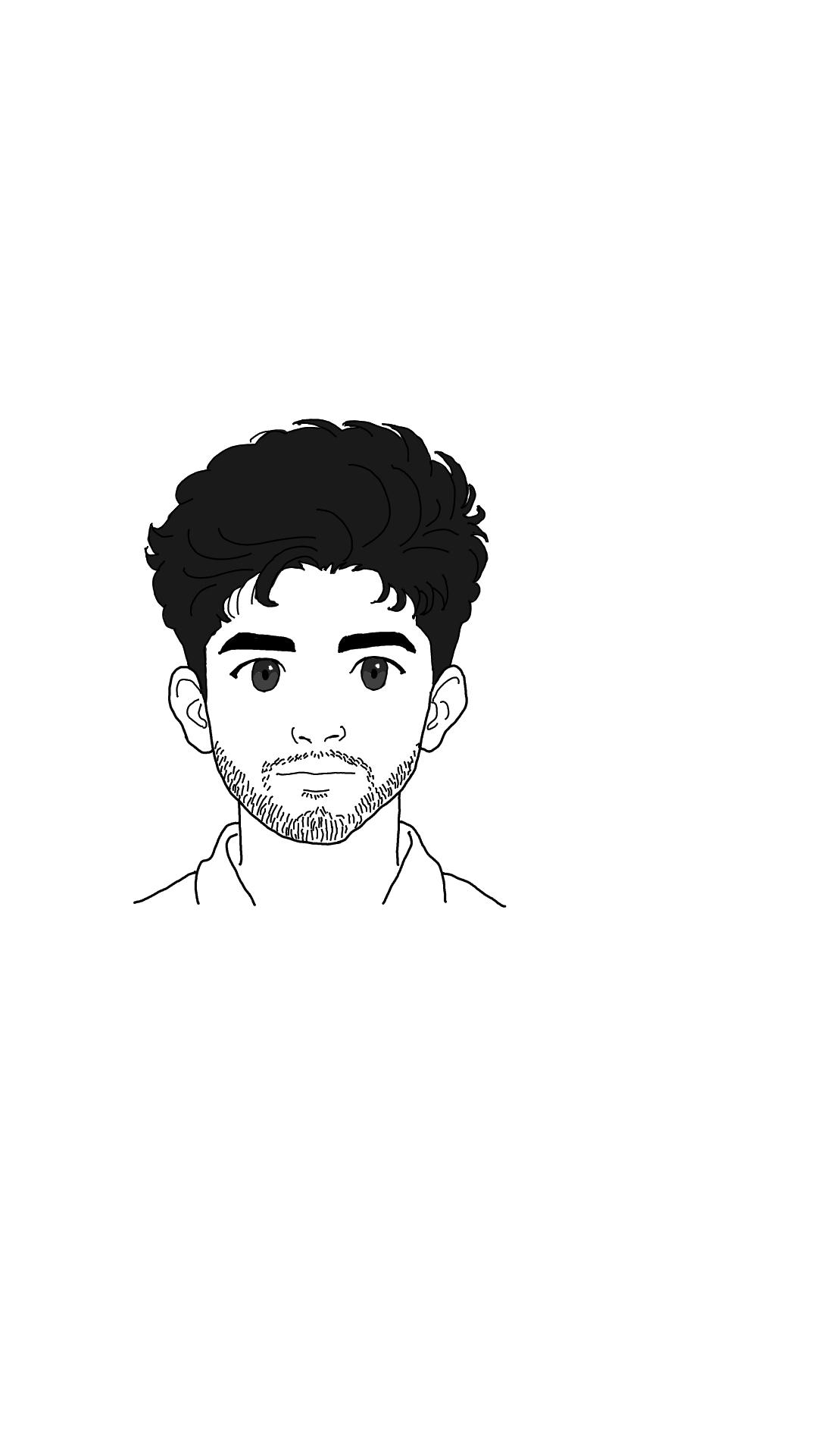 Cartoon portrait of Ashwin John