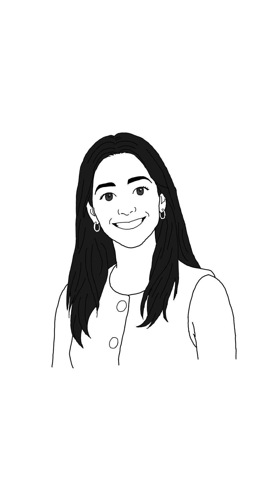 Cartoon portrait of Rashmi Kadwani