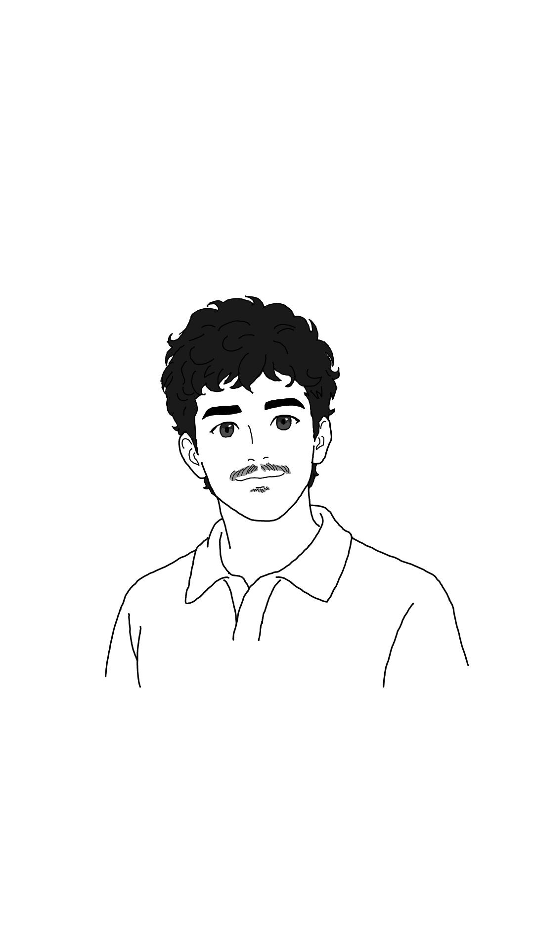 Cartoon portrait of Ravi Chandra Dasari