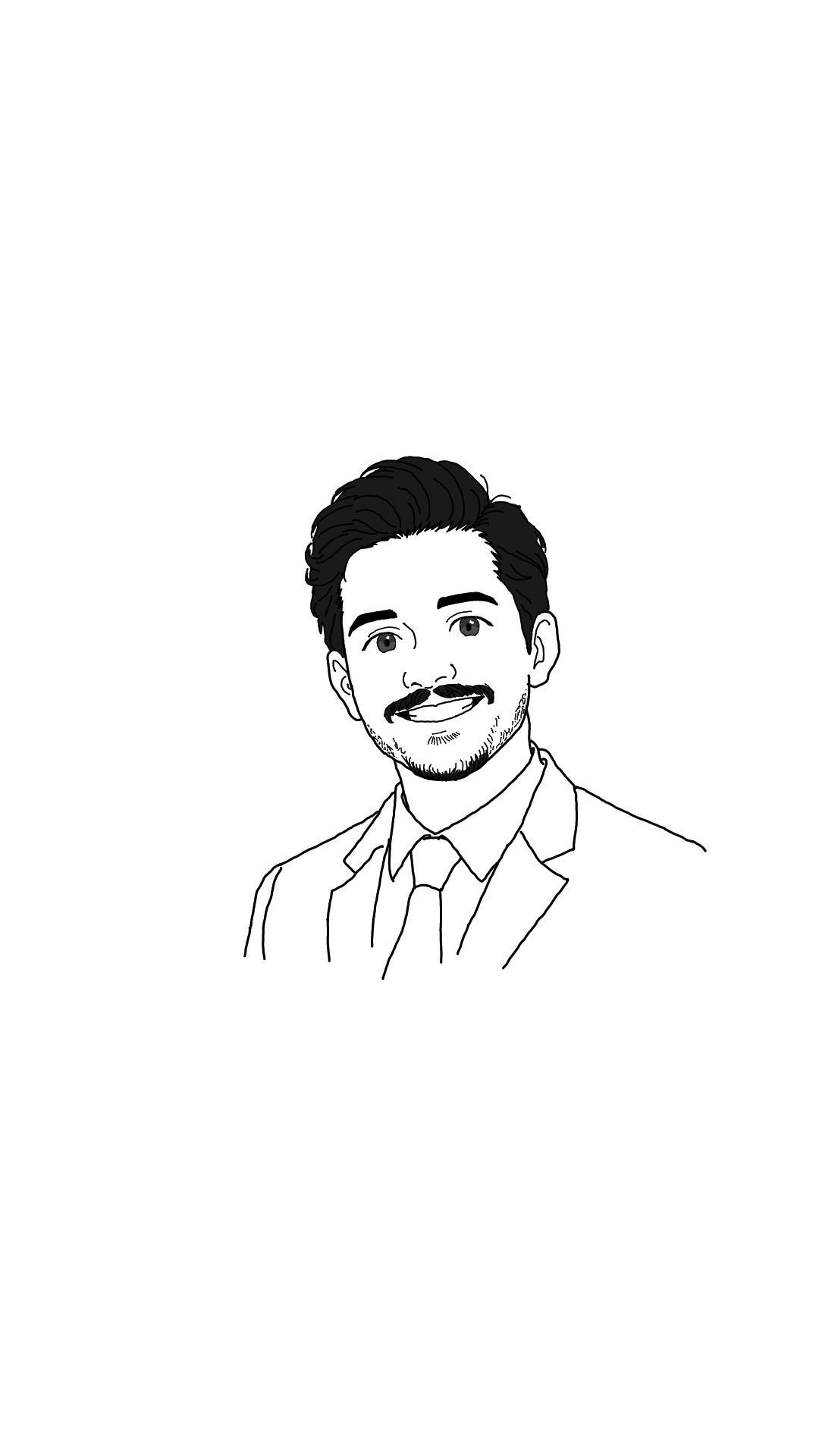 Cartoon portrait of Rushyanth Nerellakunta