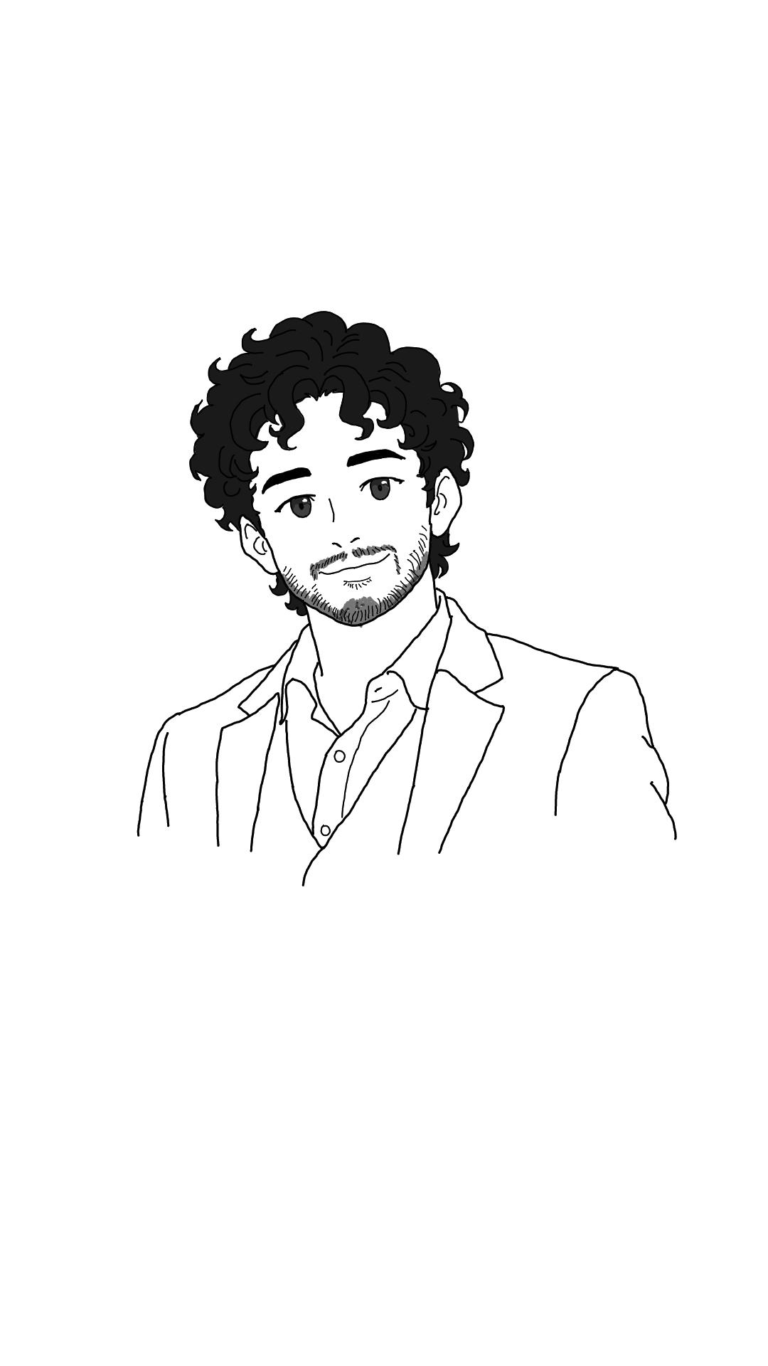 Cartoon portrait of Sudhire Karunakaran