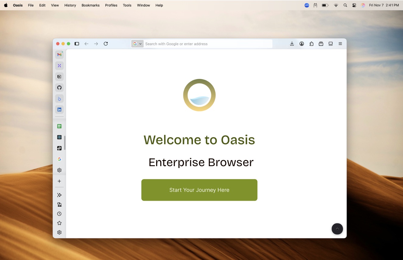 Enterprise Browser Interface