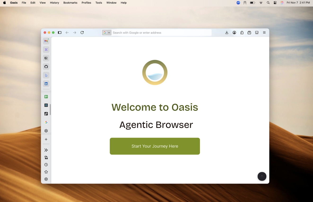 Free Agentic Browser Interface